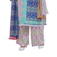 Organza Cotton Digital Print 3 Piece Set - Image 4