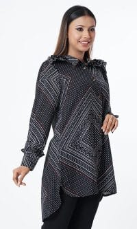 Ladies Shirt Special black Tunic Tops - Image 2