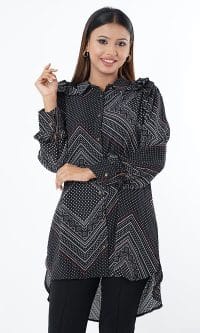 Ladies Shirt Special black Tunic Tops - Image 6