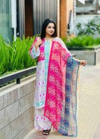 Organza Cotton Digital Print 3 Piece Set - Image 3