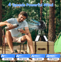 Multifunctional Outdoor Solar Fan – 4 LED Lights & Auto Oscillation 🔥 - Image 6